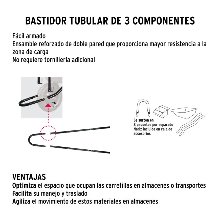 CARRETILLO BATEA METALICA 65LTS UMSA