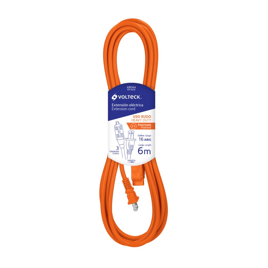EXTENSION ELECTRICA USO RUDO 6M VOLTECK EXTENSION ELECTRICA USO RUDO 6M VOLTECK