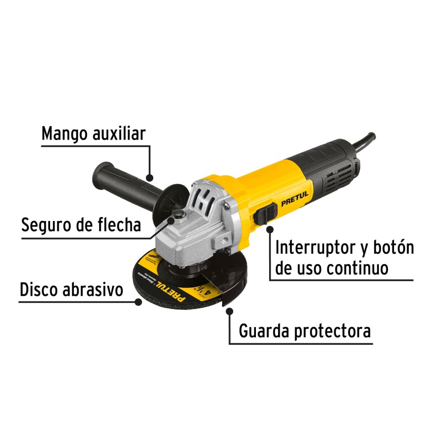 ESMERILADORA ANGULAR 4 1/2 750W S.S TOTAL