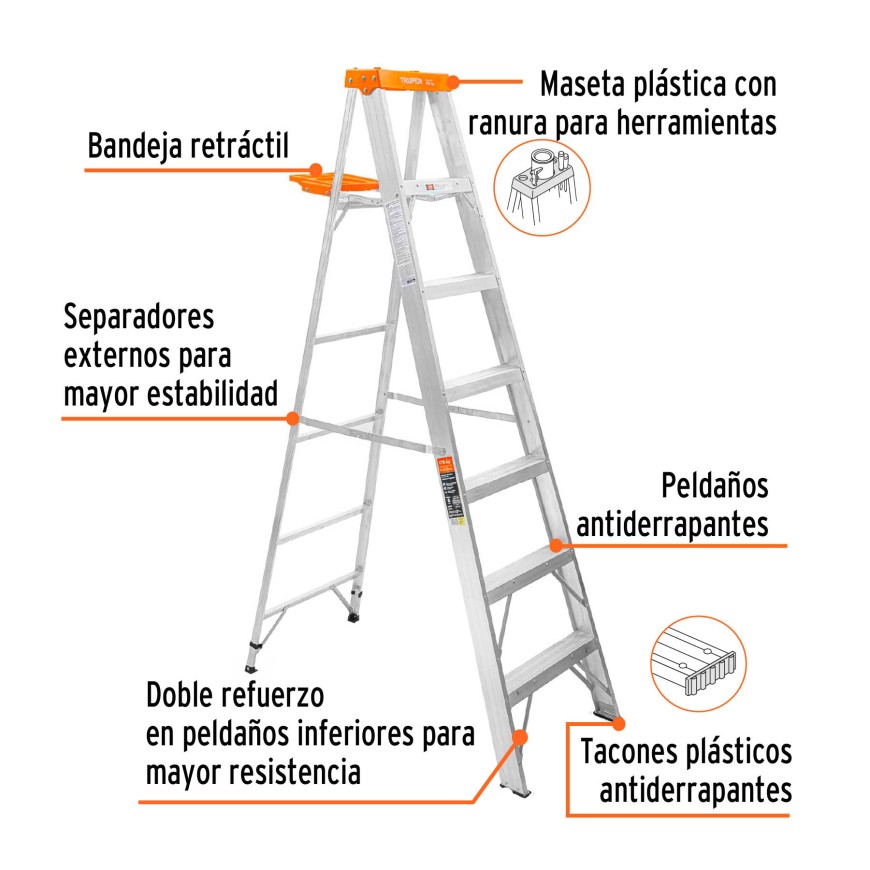 ESCALERA ALUMINIO EXTENSION 30PELDAÑOS SST-3X10