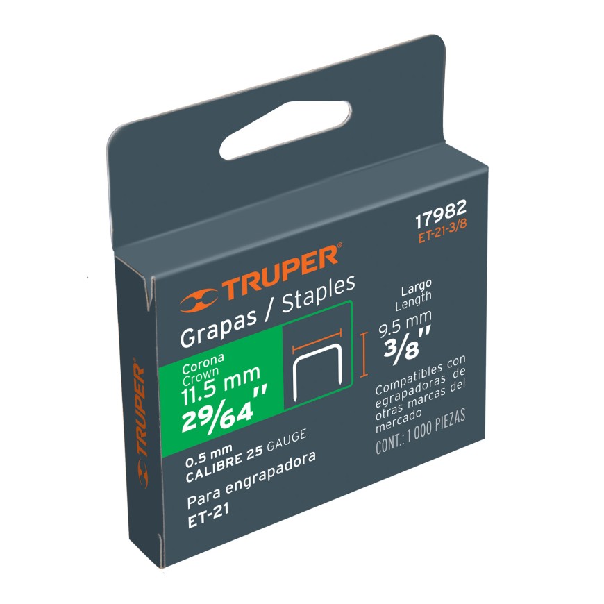 CAJA GRAPAS ET-21 5/16 TRUPER CAJA GRAPAS ET-21 5/16 TRUPER