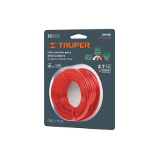 CUERDA PARA CORTAR ZACATE ROJO 12MX2.7MM TRUPER CUERDA PARA CORTAR ZACATE ROJO 12MX2.7MM TRUPER