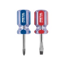 PAR DE DESARTORNILLADORES 1/4 X 1 1/2" MANGO PVC PRETUL