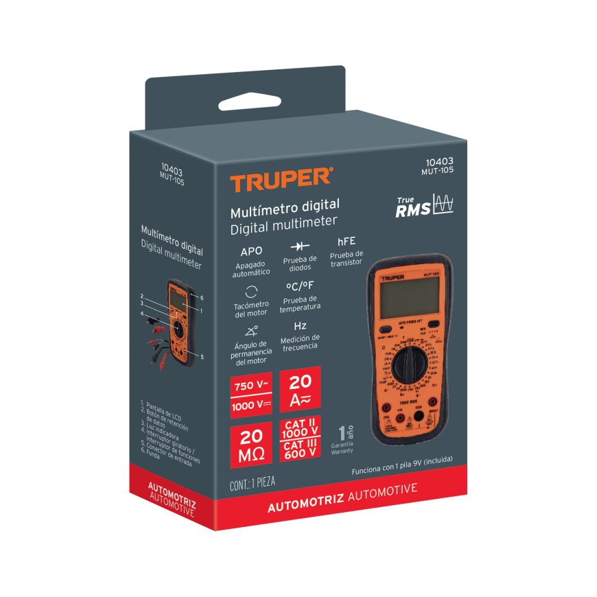 TESTER MULTIMETRO DIGITAL JUNIOR TRUPER