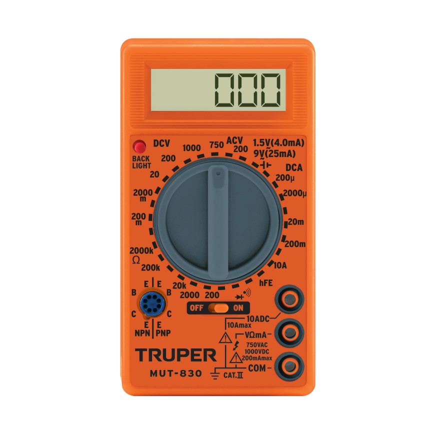 TESTER MULTIMETRO DIGITAL USO ESCOLAR TRUPER TESTER MULTIMETRO DIGITAL USO ESCOLAR TRUPER