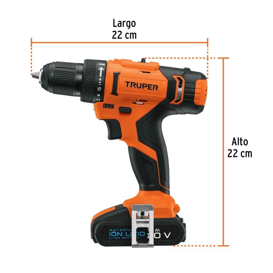 TALADRO INALAMBRICO 12V 3/8" PRETUL